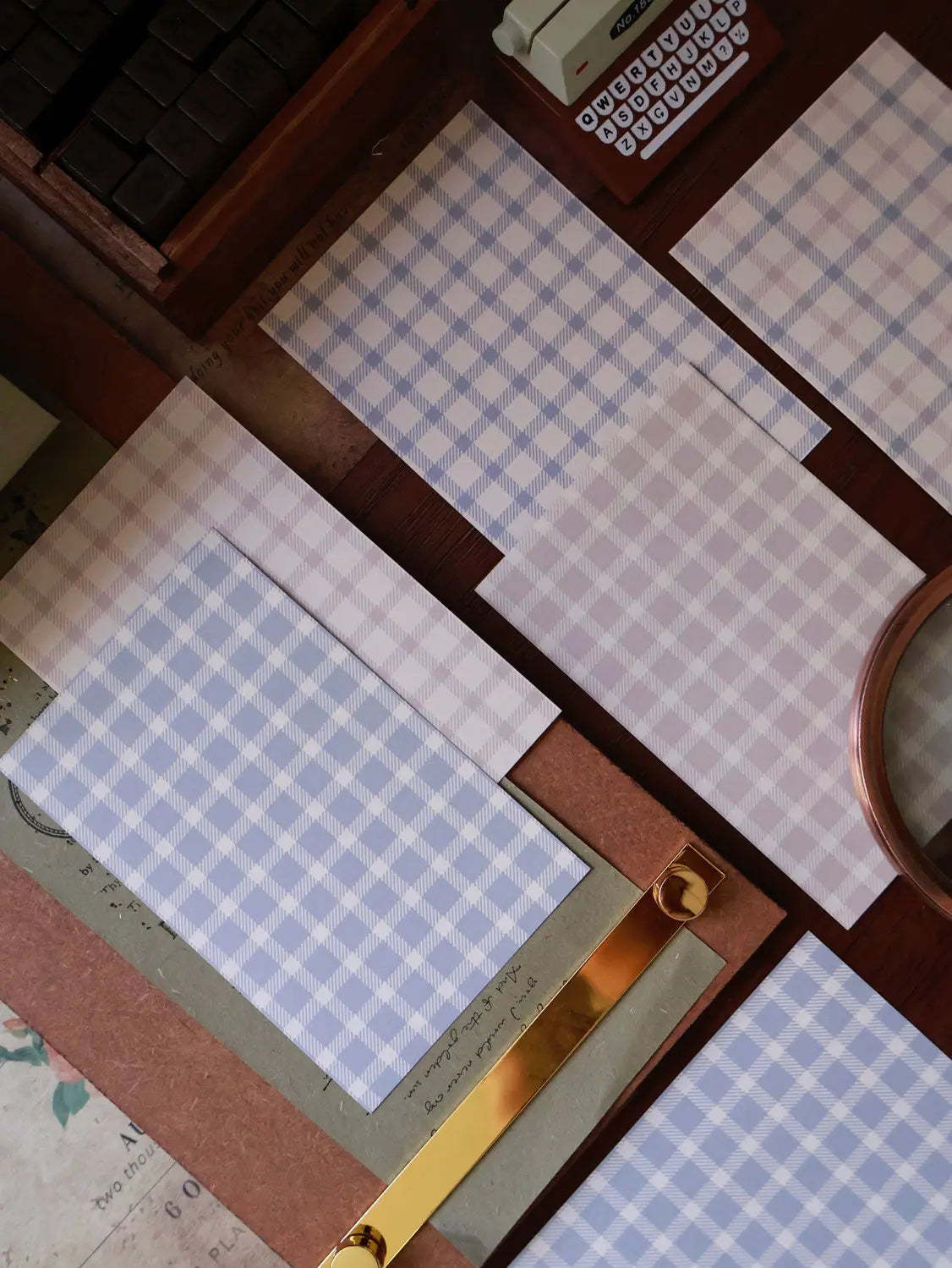 Quiet Plaid Double-Sided Memo Notepads ChicChoi