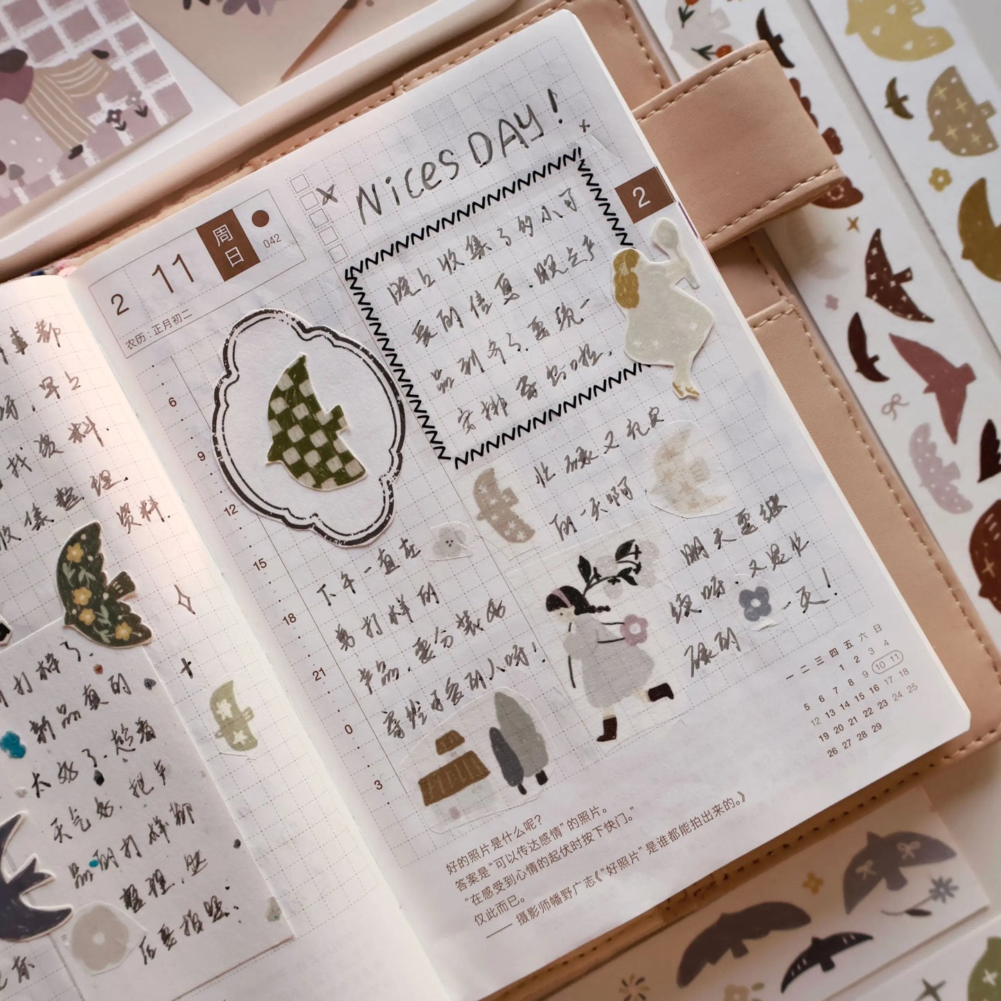 Rainbow Birds – Light Retro Washi & Matte PET Tape ChicChoi