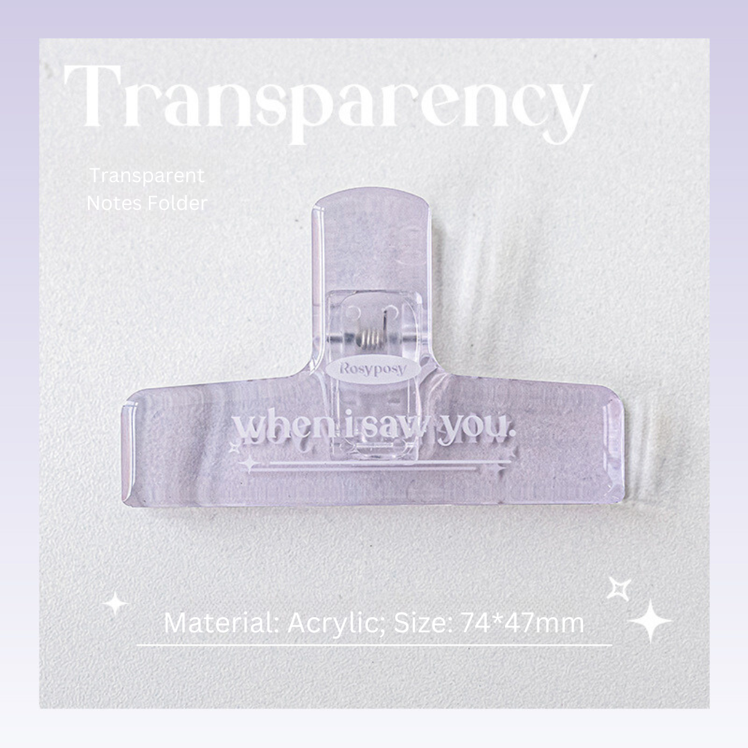 Saw You Collection Transparent Acrylic Clips