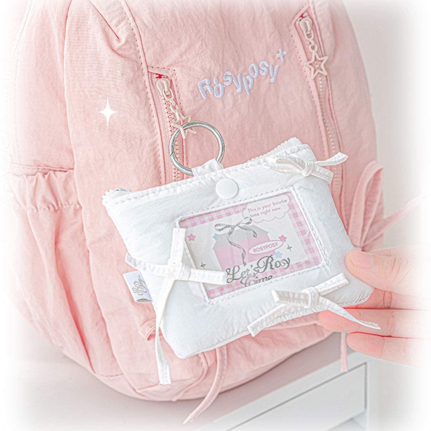 Soft Plush Bow Card Holder