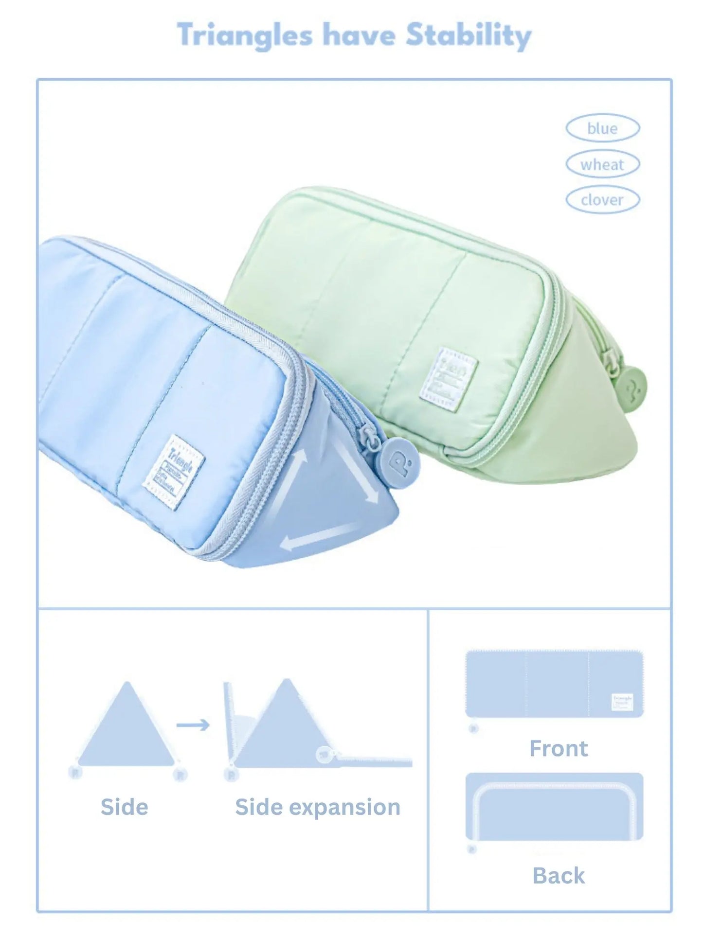 Steady Triangle Pencil Case ChicChoi