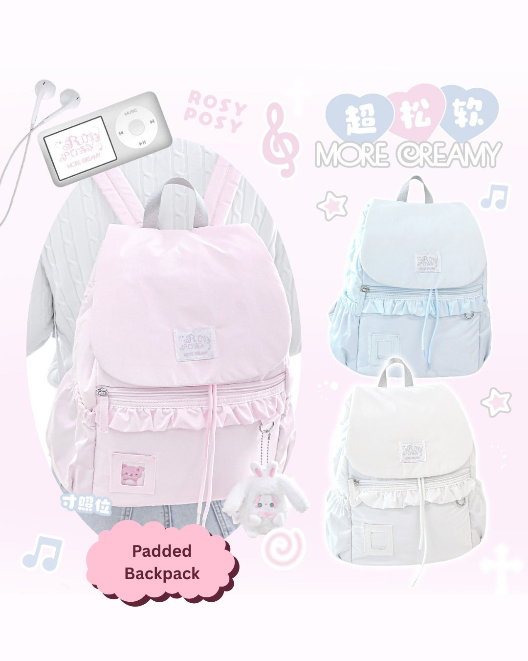 The Cloud Puff Puffy Aesthetic Backpack