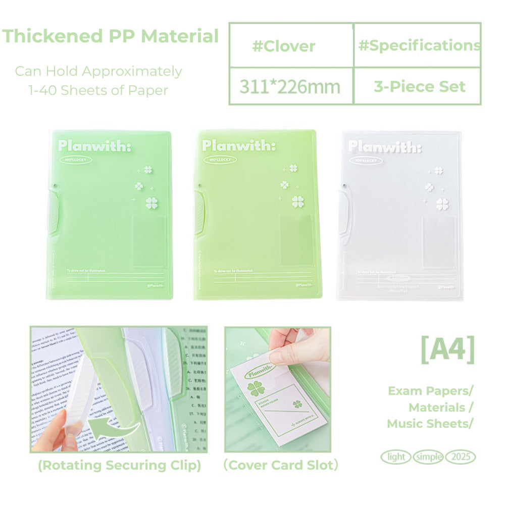 A4 Swing-Clip Punch-Free Document Organizer (3-Pack)