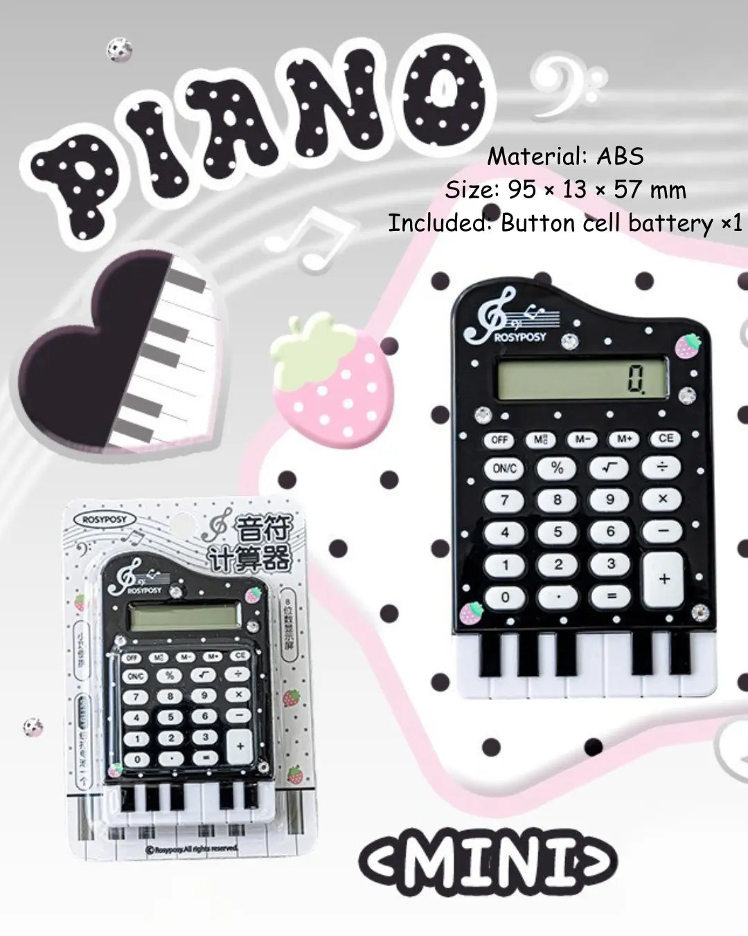 Mini Piano Calculator ChicChoi