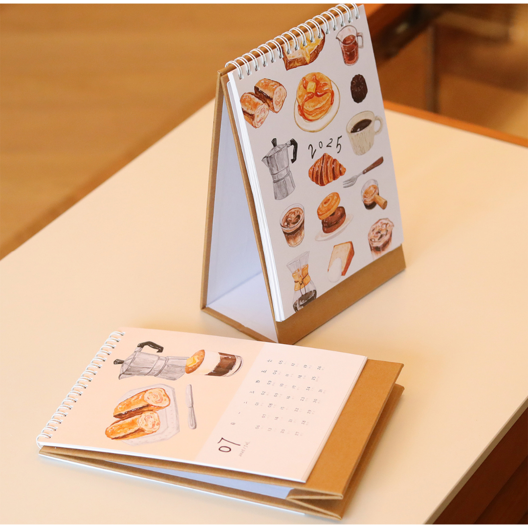 Original 2025 Coffee Bread Hand-painted Illustration Calendar