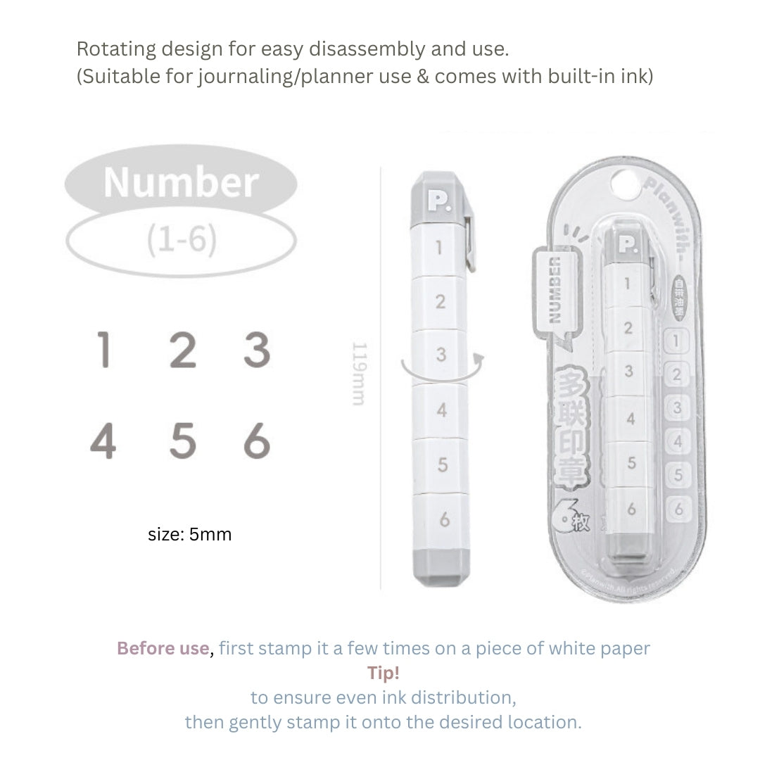 Multi-Pattern 6-in-1 Pen Stamp Set