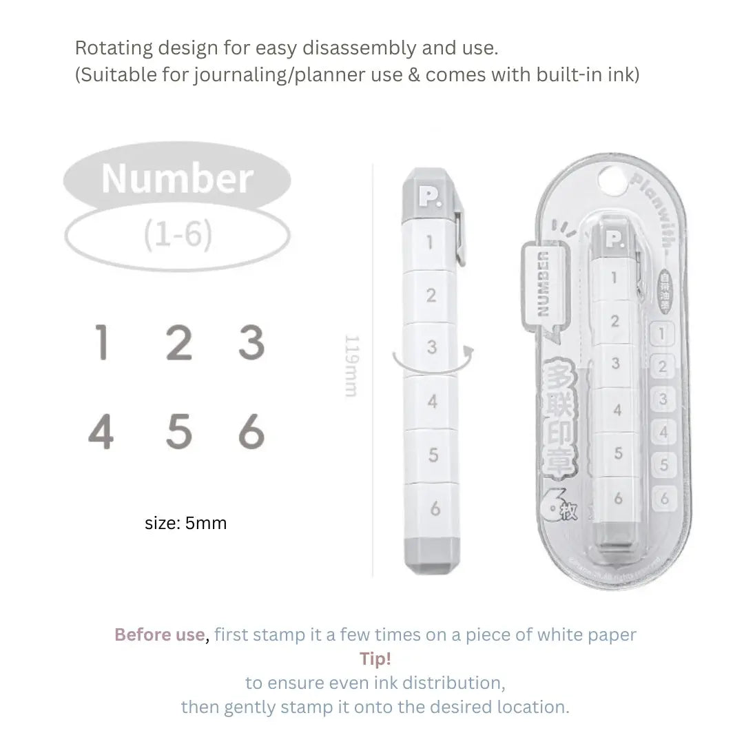 Multi-Pattern 6-in-1 Pen Stamp Set ChicChoi