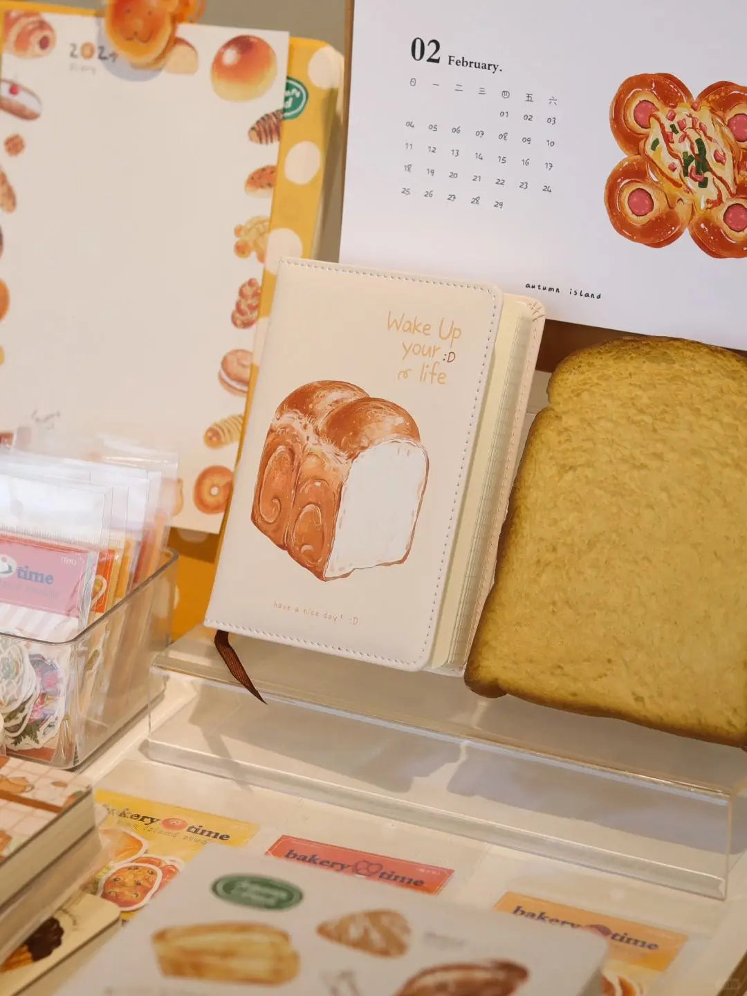 PU Leather Cover A6 Toast Pocket Notebook ChicChoi