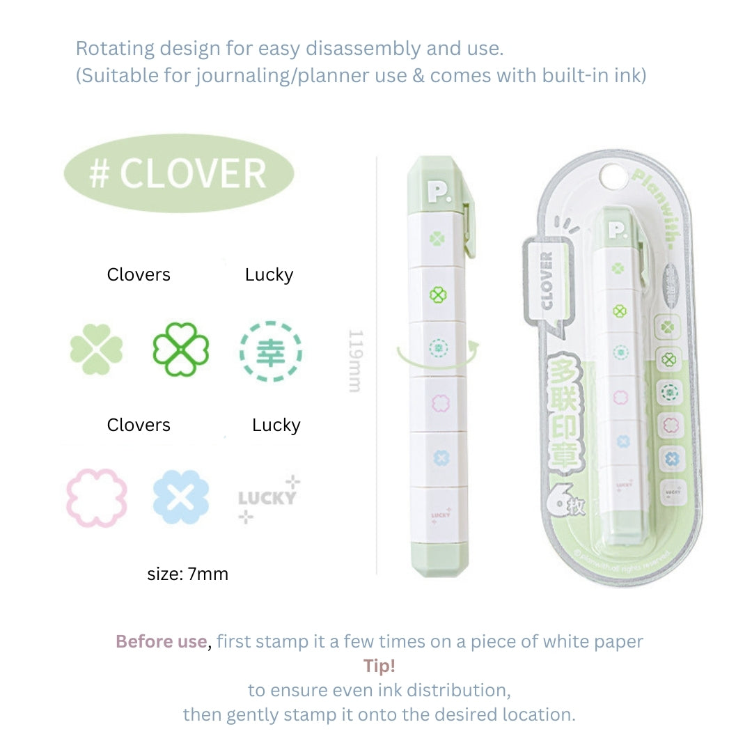 Multi-Pattern 6-in-1 Pen Stamp Set