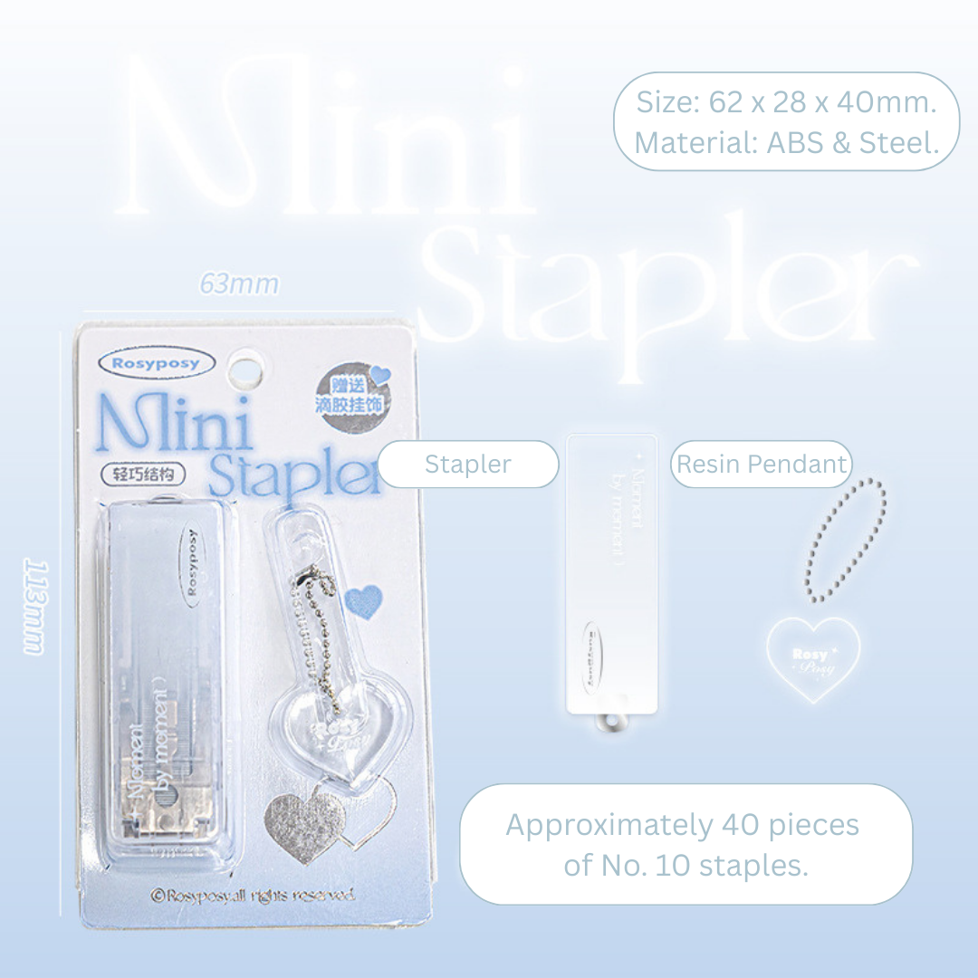 Clear Mini Gradient Portable Stapler ChicChoi