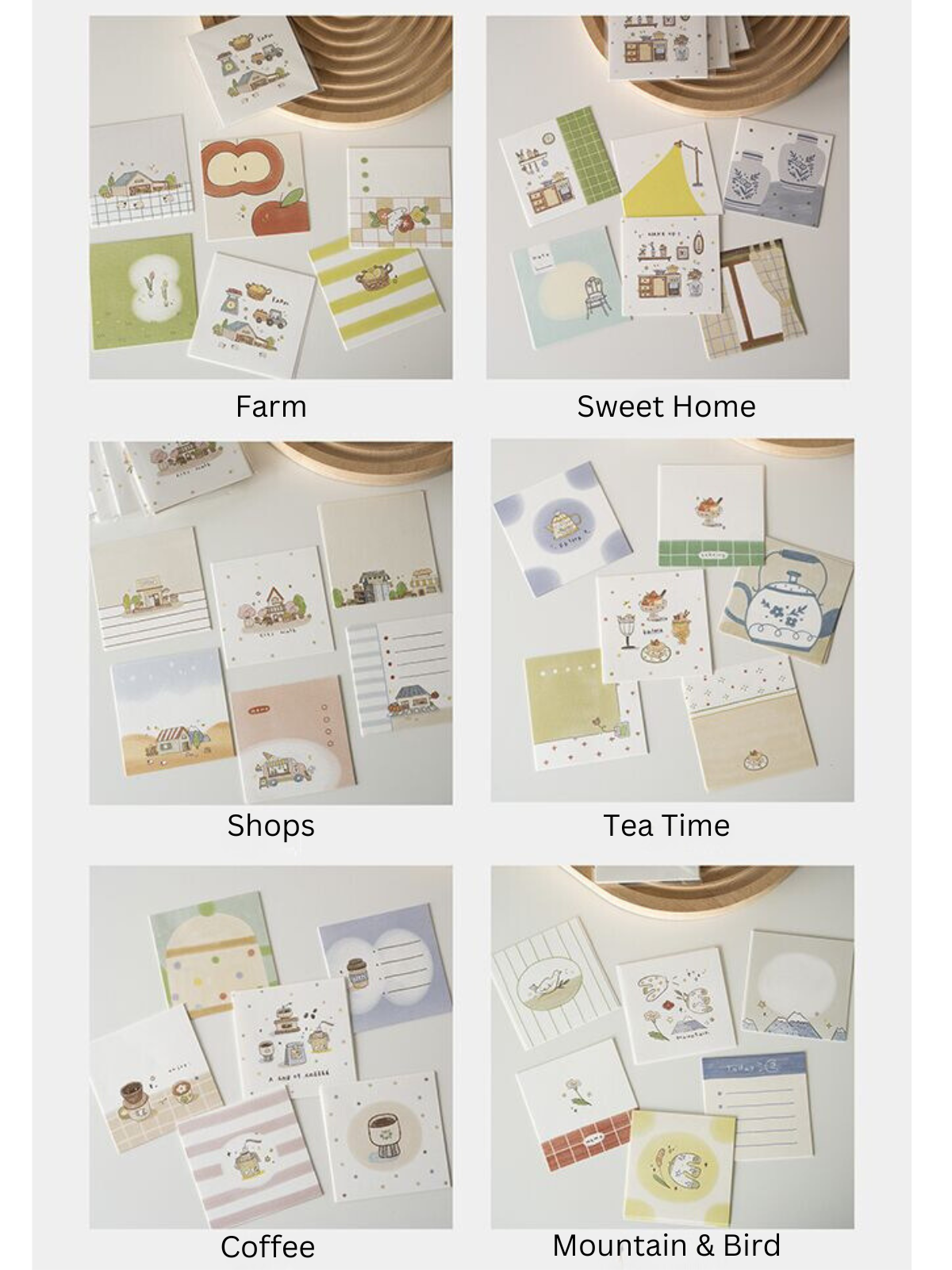 Mountain, Bird, Coffee Note Paper, Journal Materials ChicChoi