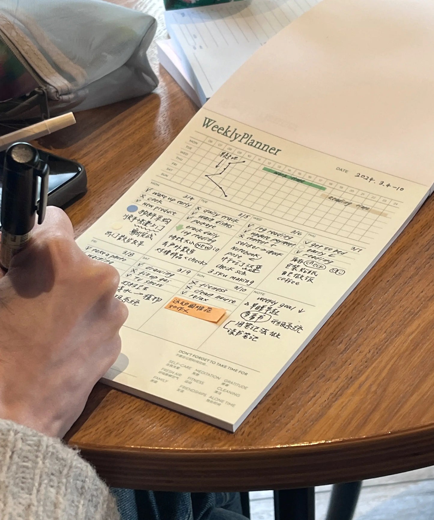 Pomodoro Technique A5 Daily & Weekly Planner Notepads ChicChoi