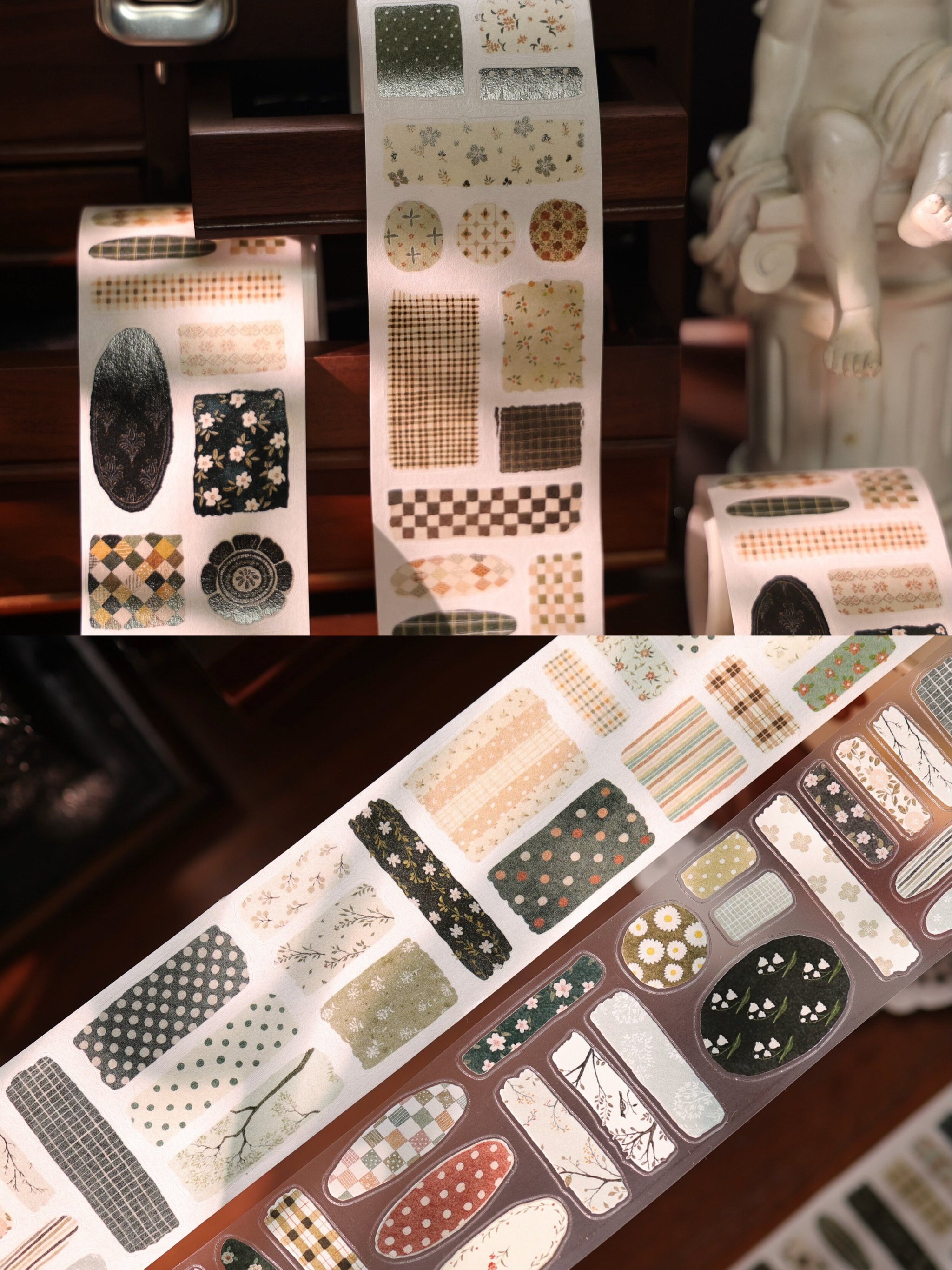 Floral Patchwork Premium Die-Cut Journaling Tape