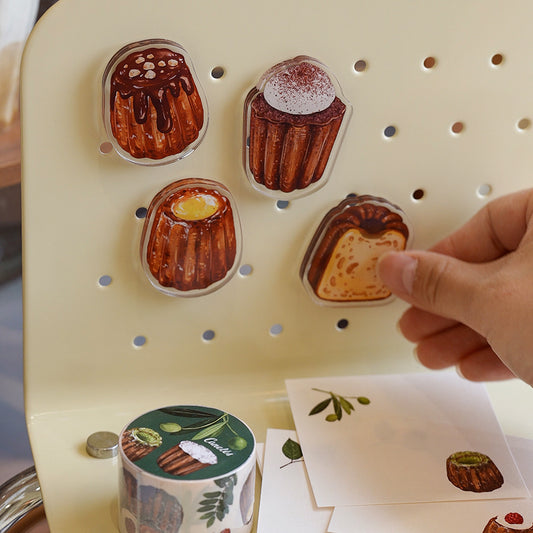 Cannelés Fridge Magnets, 4Pcs