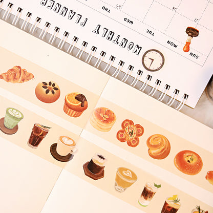 Coffee & Backery Time Original Illustration Washi Tape