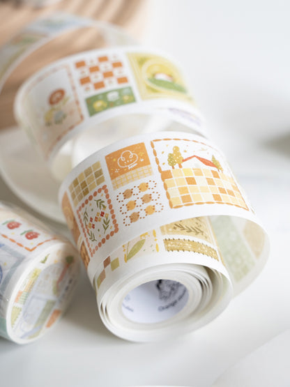 Clips and Fabric Pattern Special Oil Washi Tape