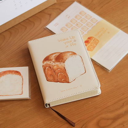 PU Leather Cover A6 Toast Pocket Notebook