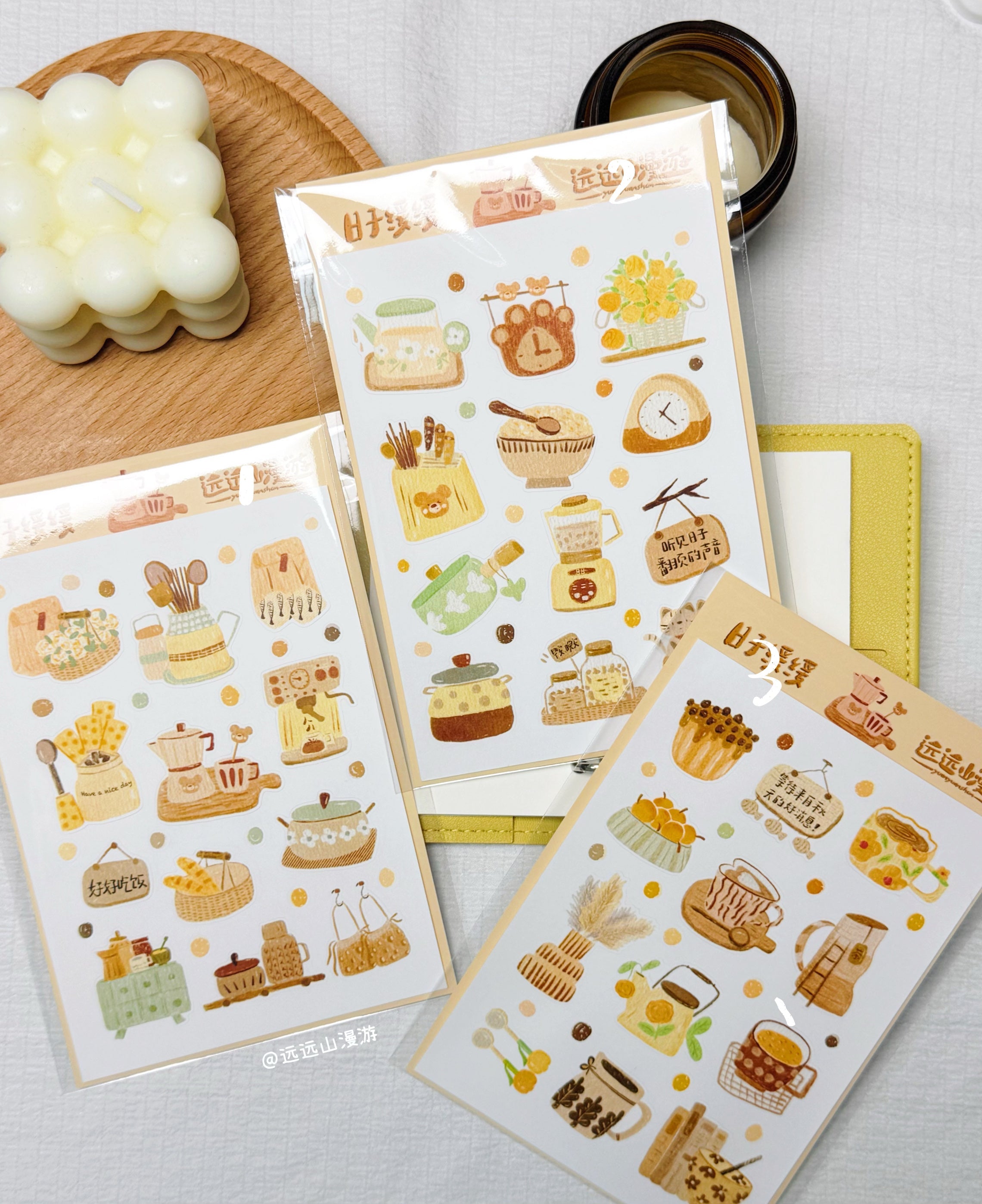 Slow-living A6 Die-cut Sticker Series