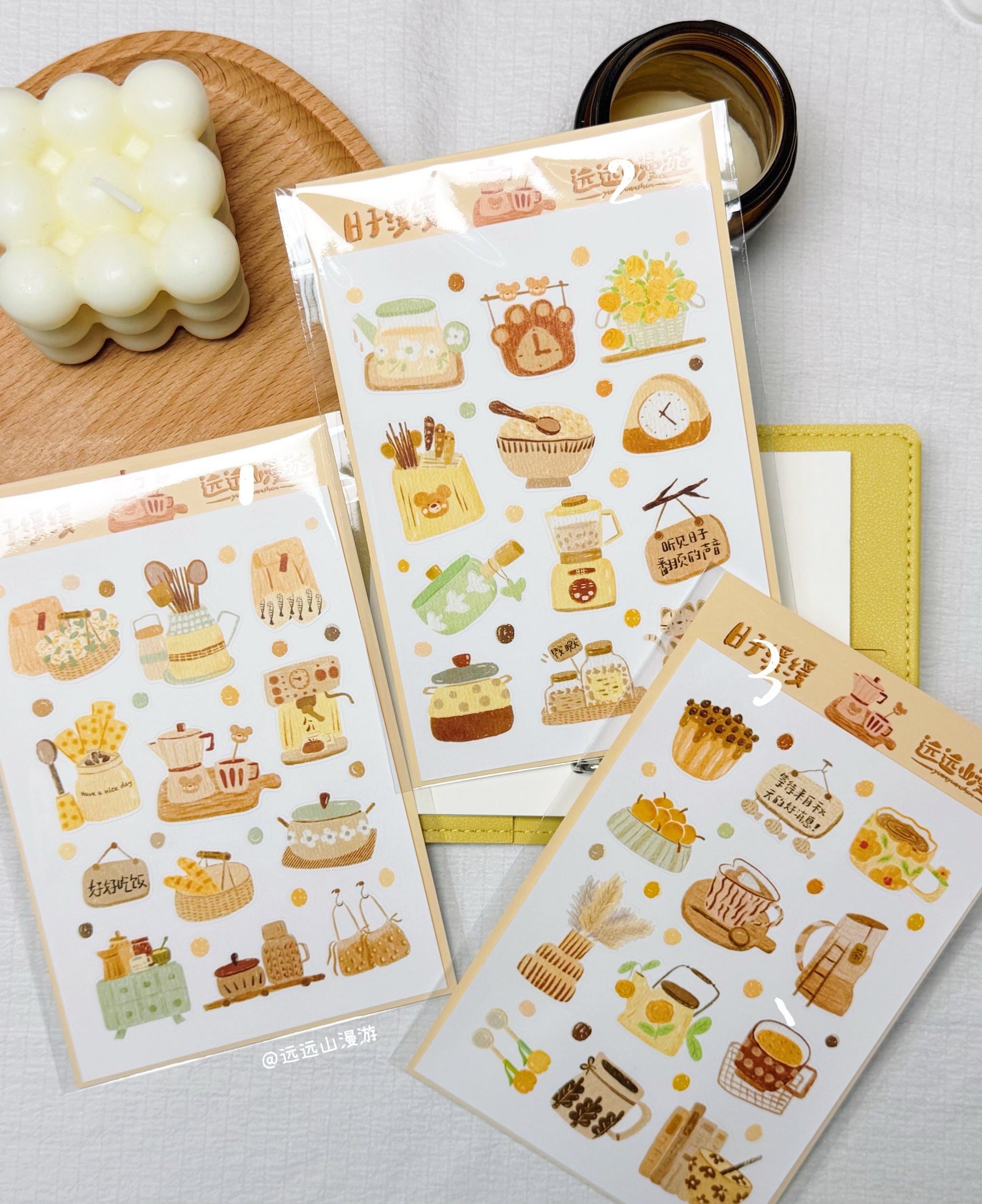 Slow-living A6 Die-cut Sticker Series