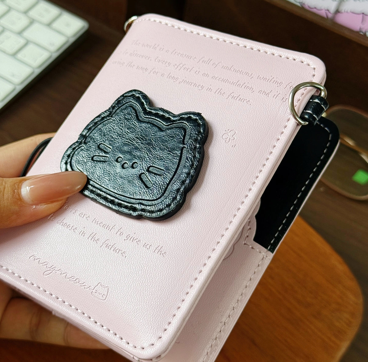 M5 Magnetic Cat Leather Binder Cover