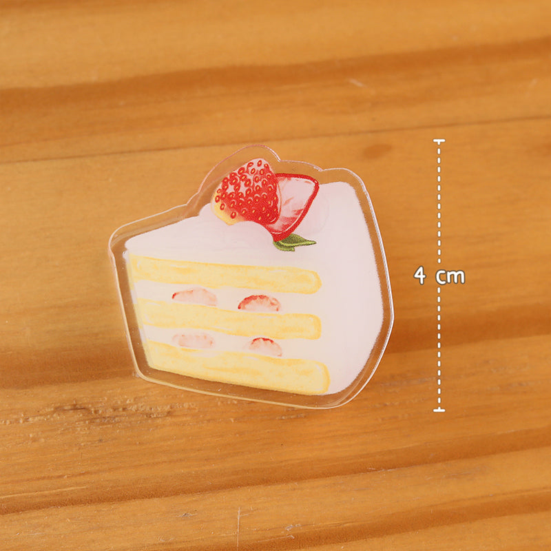 Cute Acrylic Clip Strawberry Dessert Message Clip