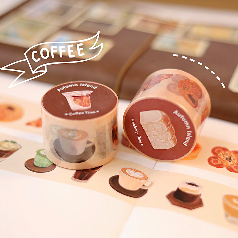 Coffee & Backery Time Original Illustration Washi Tape