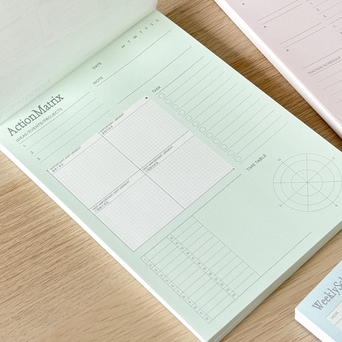 A5 Functional Notepads | Action Matrix, Goal & Project, Weekly Schedule Planner