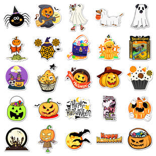 50PS Halloween Notebook Luggage Decoration Stickers, Waterproof