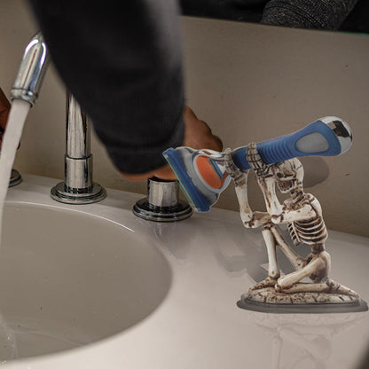 Mini Skull Pen Holder - Halloween Desk Organizer & Decor