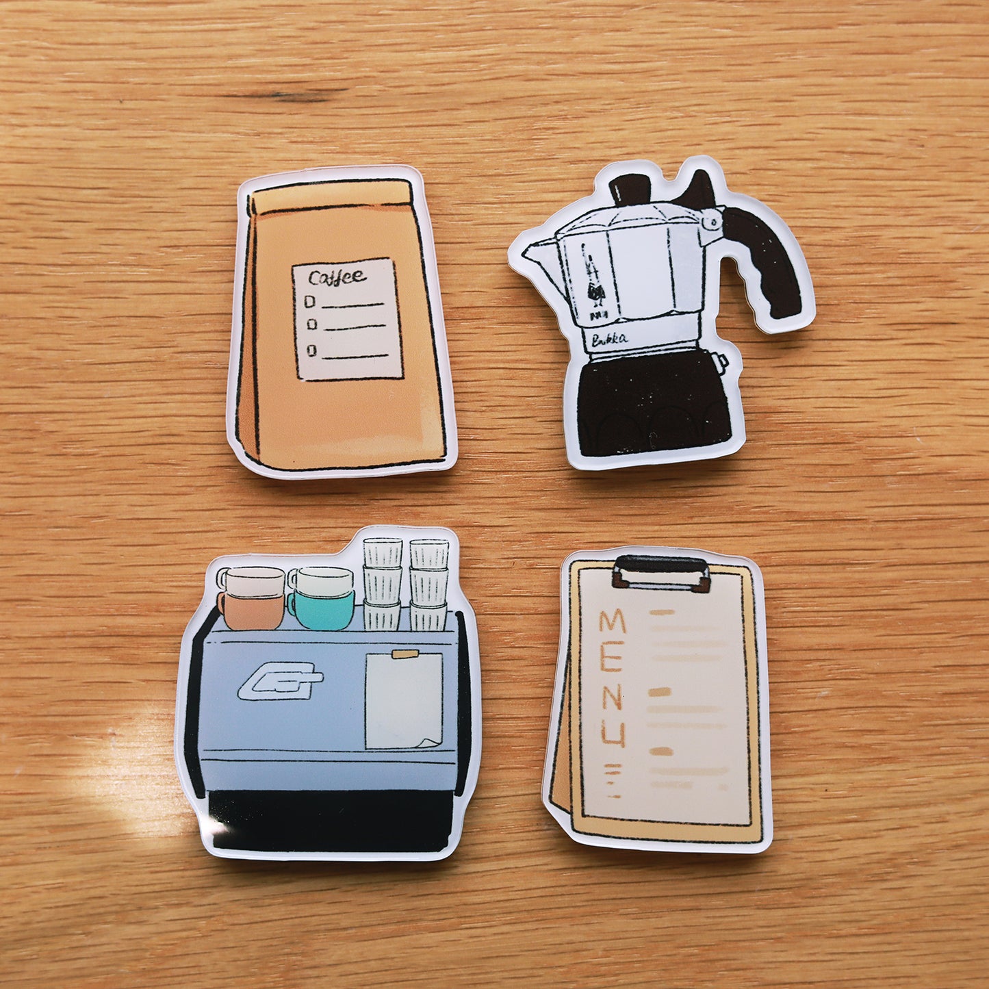 Coffee Corner Fridge Magnet - 4pcs