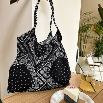 Vintage Cashew Pattern Canvas Tote Bag