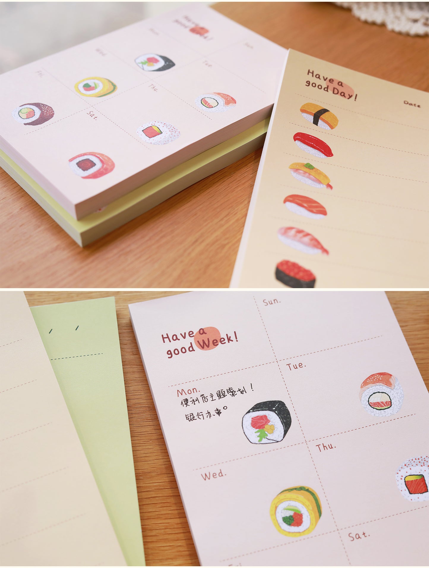 A5 Sushi Notepad, Planner