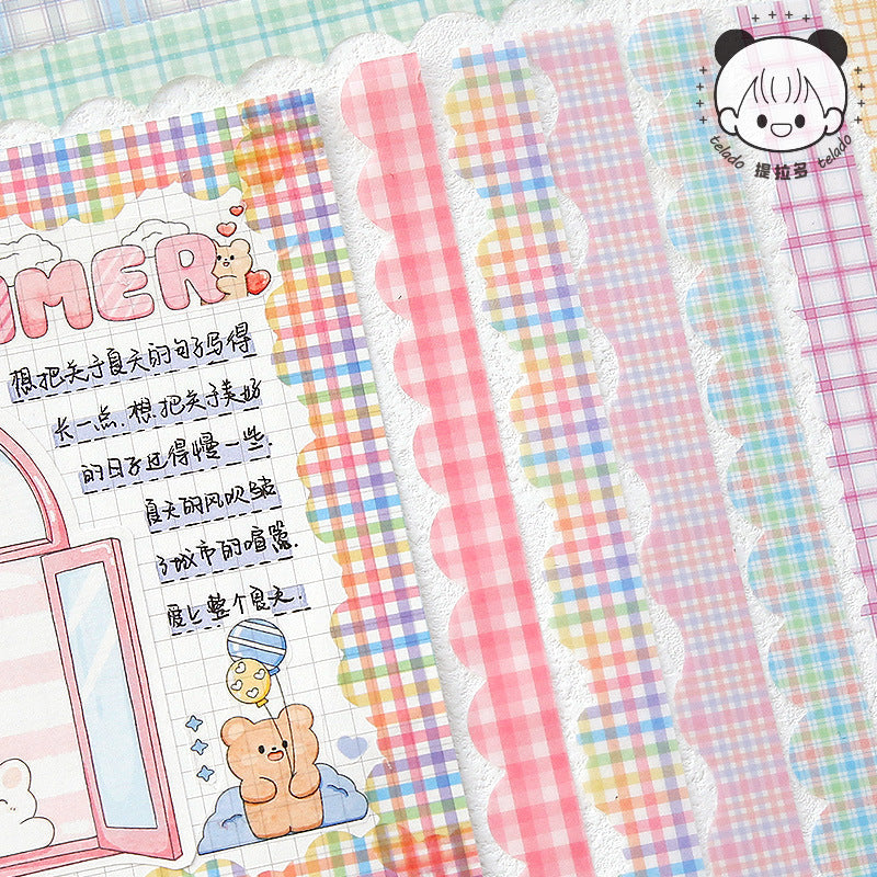 Gingham Edge Sticker Set