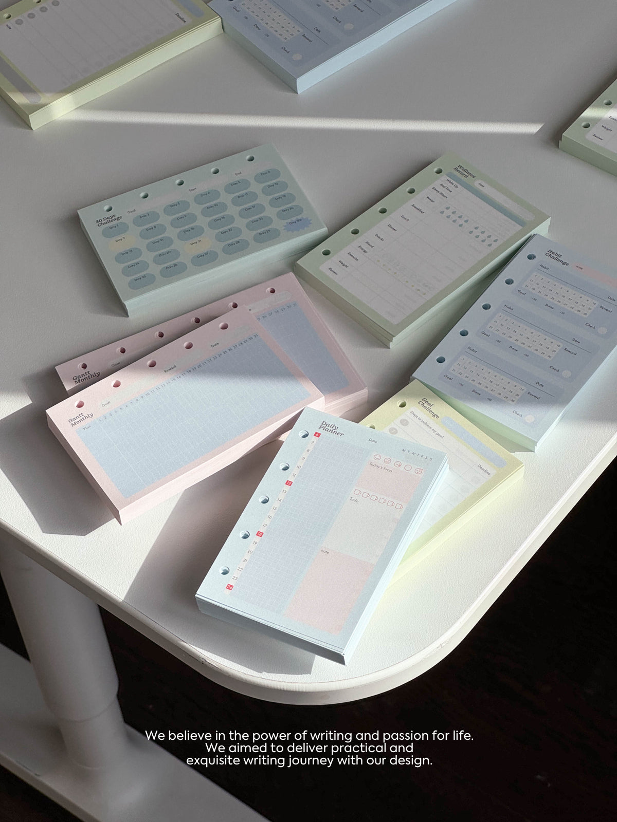 Loose-leaf A7/M5 Paper Refill  Original Design Function Schedule Plan with Holes