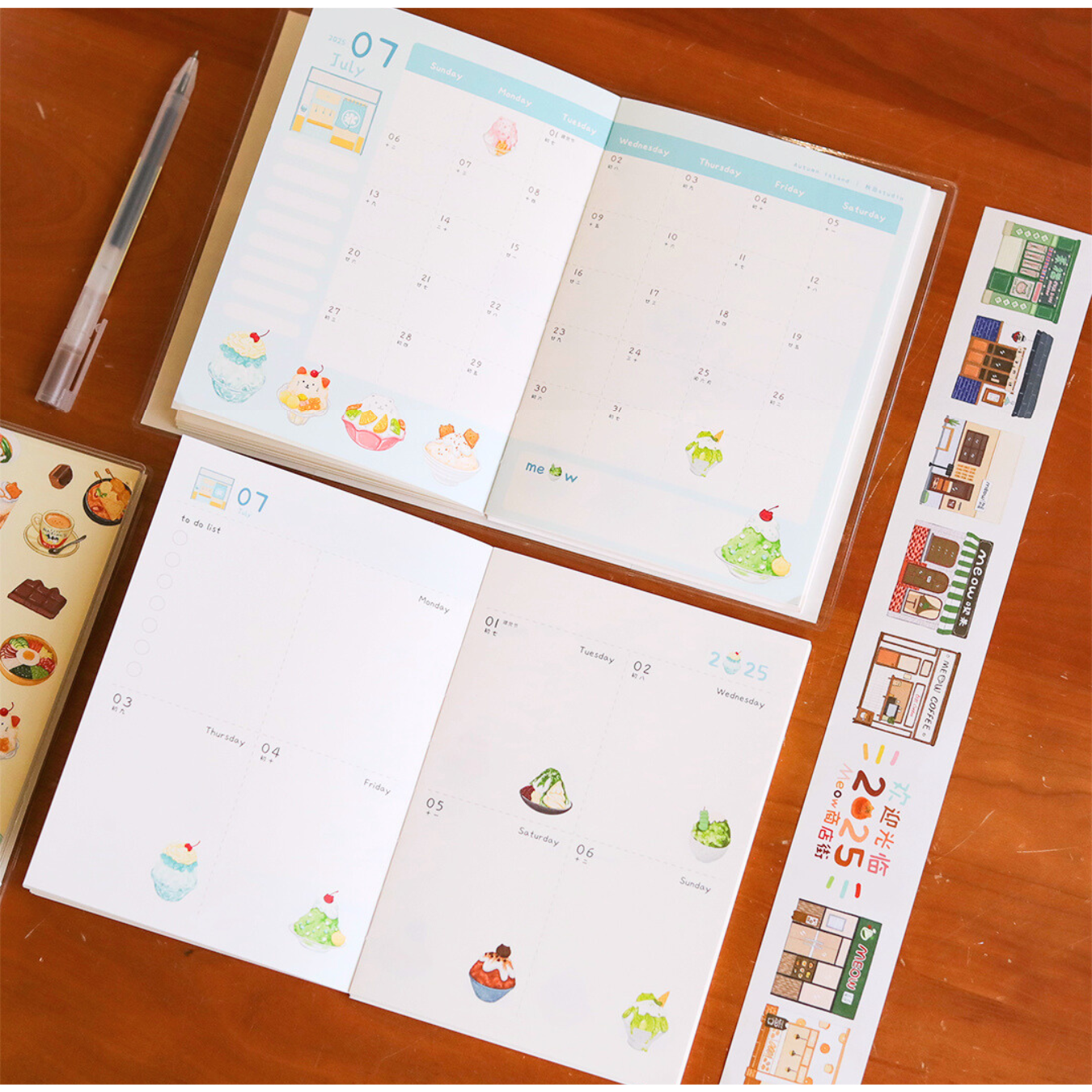 Original 2025 Food Shop Collection B6 Planner