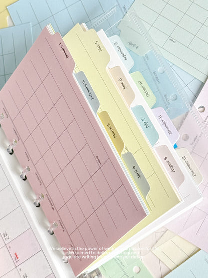 12-month Schedule Planner Pads M5/A7 Refills