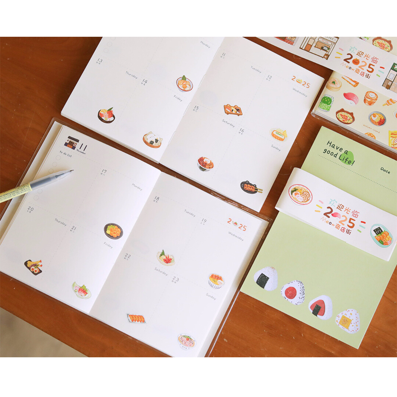 Original 2025 Food Shop Collection B6 Planner