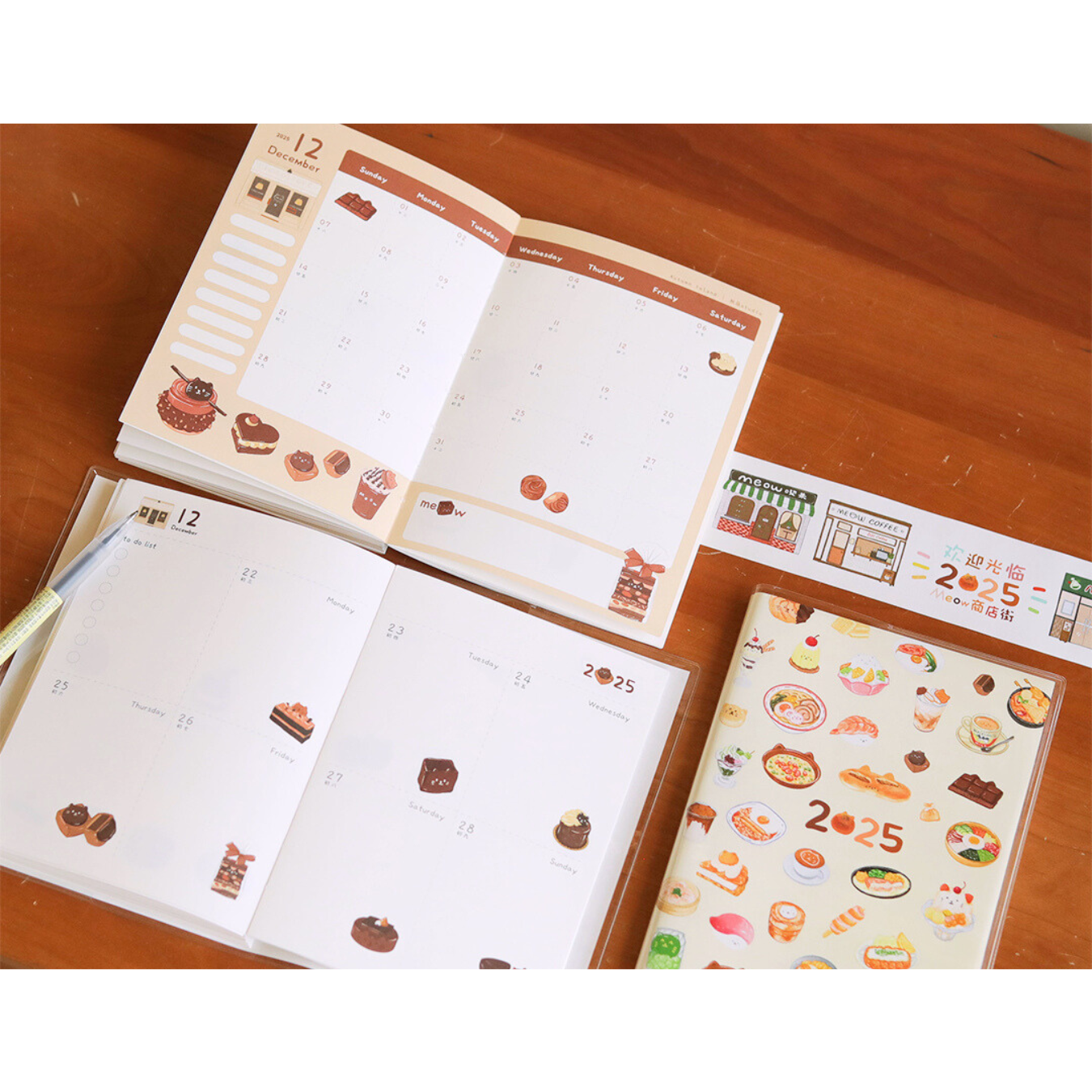 Original 2025 Food Shop Collection B6 Planner