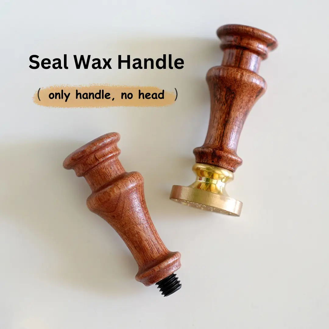 Original Floral Wreath Wax Sealing Stamps Head & Wooden Handle