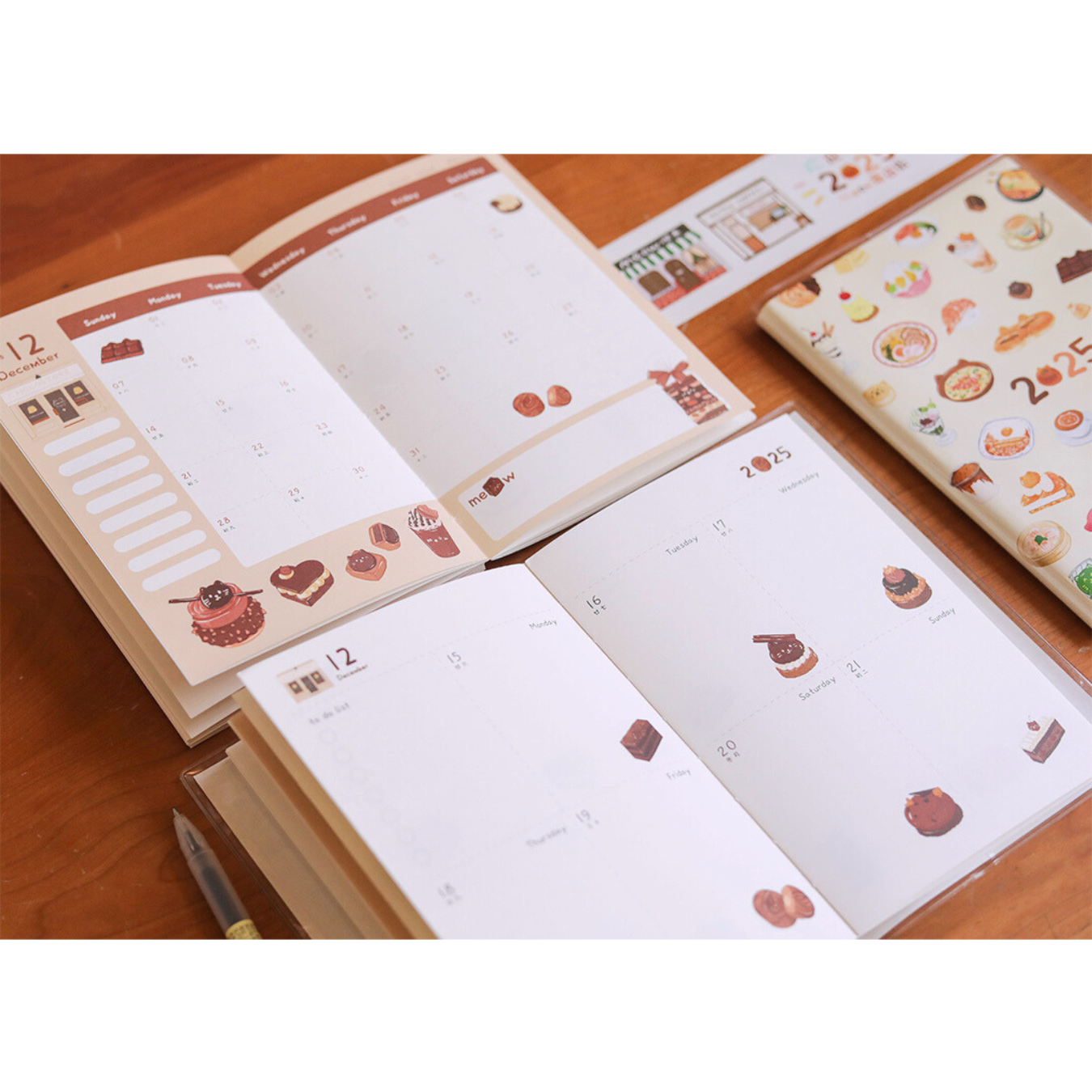 Original 2025 Food Shop Collection B6 Planner