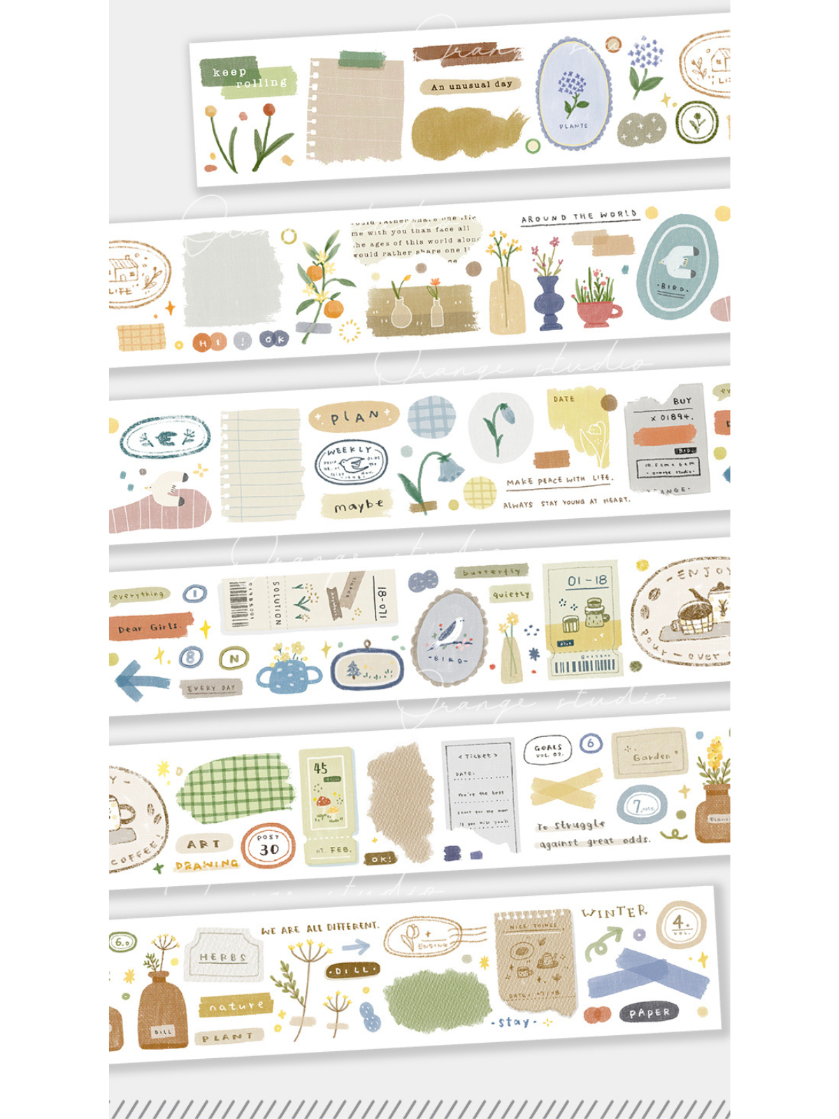 Country Music Washi Tapes with Special Oil