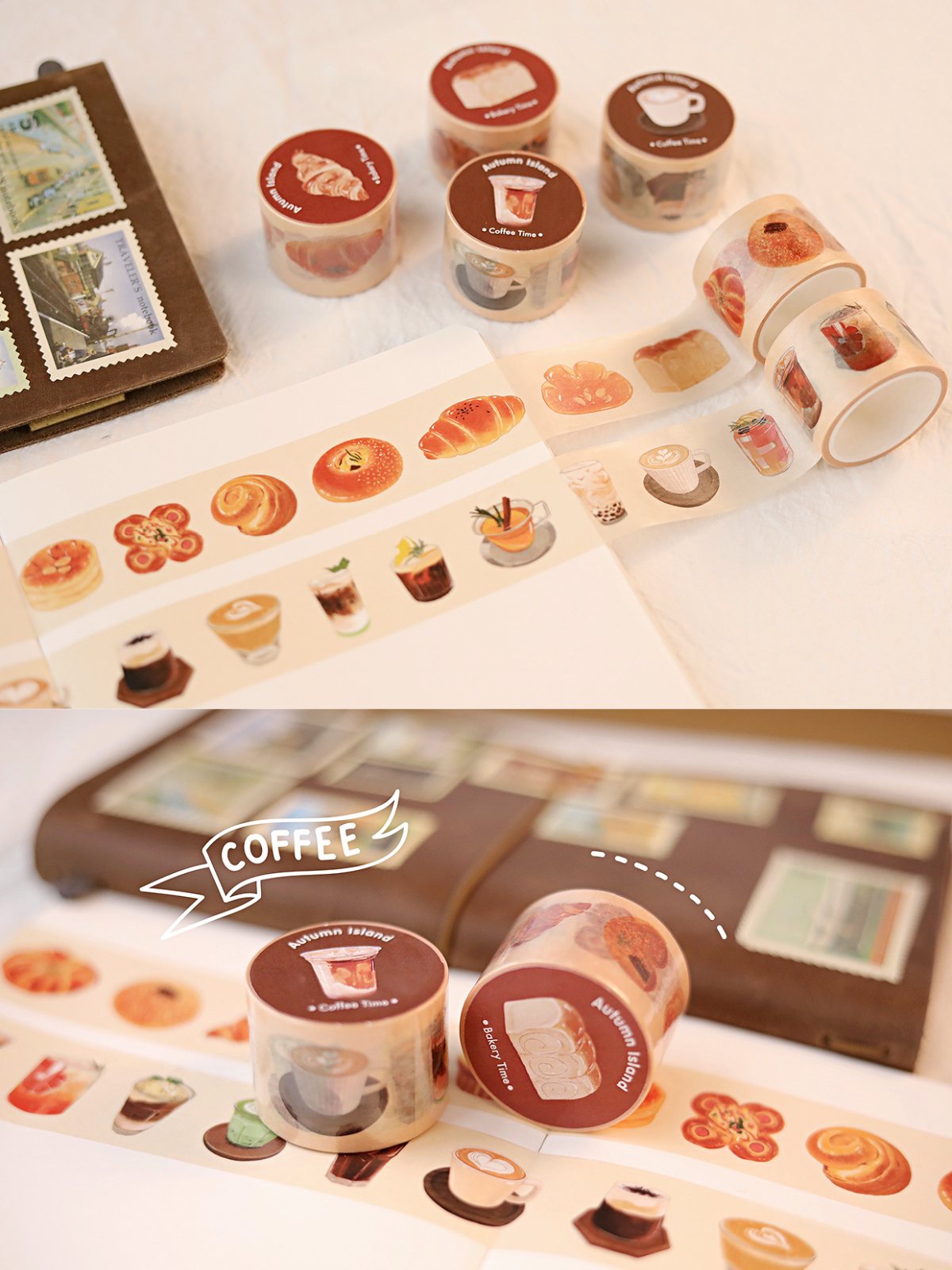 Coffee & Backery Time Original Illustration Washi Tape