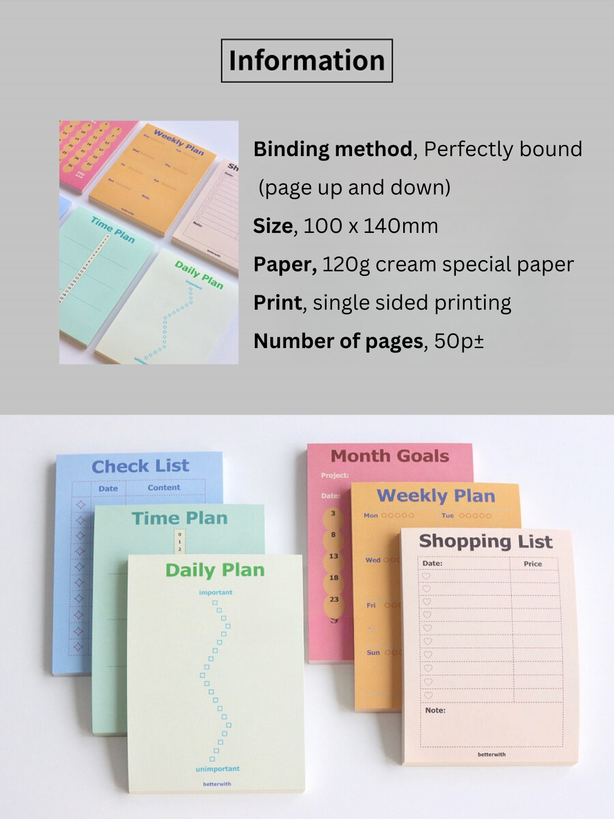 Spring Operation  Retro Style Functional Planning Note Pads