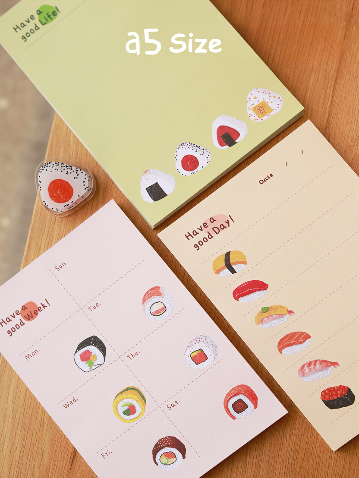 A5 Sushi Notepad, Planner