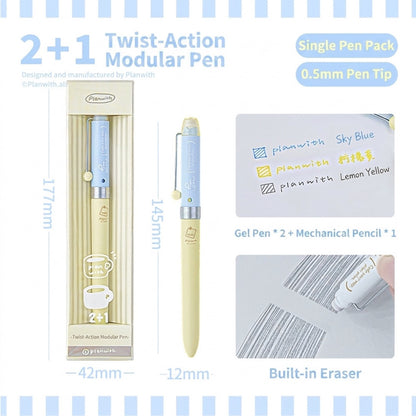 2+1 Twist-Action 0.5mm Modular Multifunction Pen