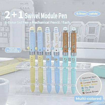 2+1 Twist-Action 0.5mm Modular Multifunction Pen