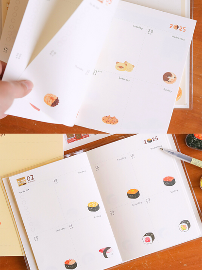 Original 2025 Food Shop Collection B6 Planner