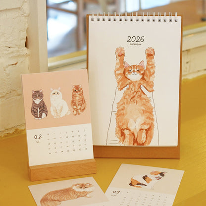 2026 Cat Snuggles Monthly Calendar Collection