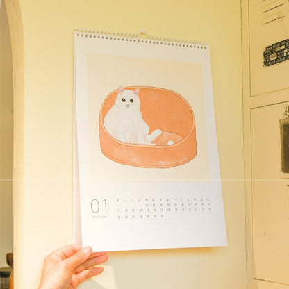 2026 Cat Snuggles Monthly Calendar Collection