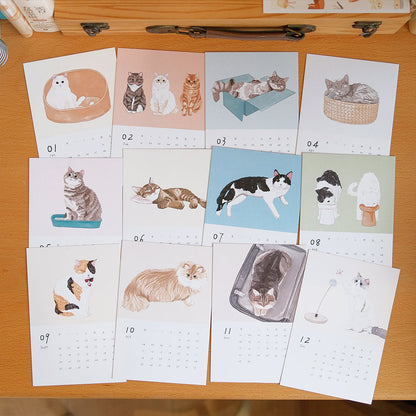 2026 Cat Snuggles Monthly Calendar Collection